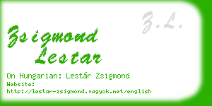 zsigmond lestar business card
