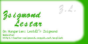 zsigmond lestar business card